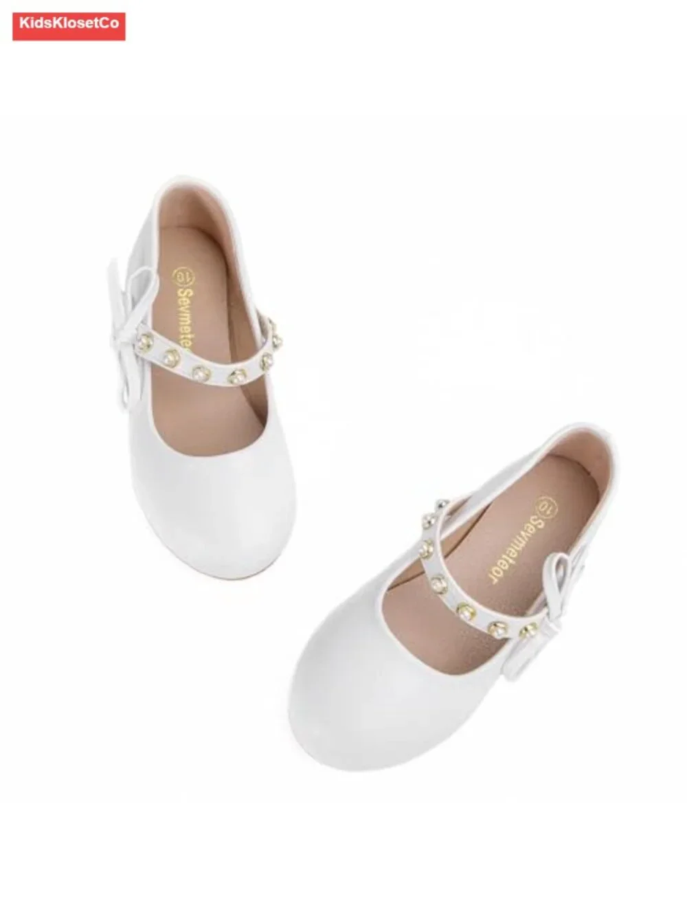 Girls Mary Jane Flat Dress Shoes Hook Loop Ballet Flats Sparkle Wedding Party